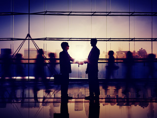 Businessm People Handshake Corporate Greeting Communication Conc