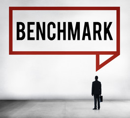 Fototapeta premium Benchmark Standard Management Improvement Benchmarking Concept