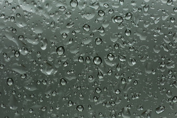 Abstract Water drop on glass mirror background.