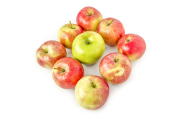 Fresh apples isolated on white background