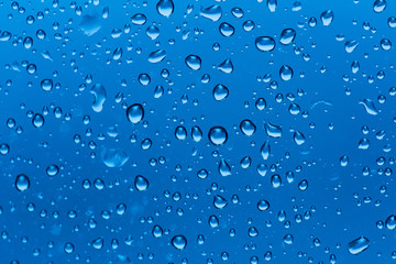 Blue Abstract Water Drops Background