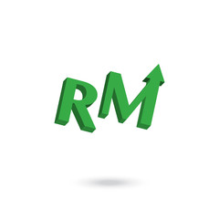 Asian currency symbol strengthened concept design: Ringgit Malay