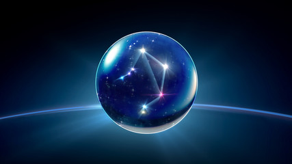 starry night star crystal ball of Horoscopes and Zodiac Signs