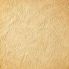 Mark leaves on paper texture background