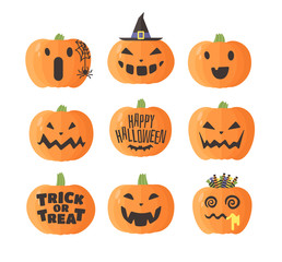 Halloween pumpkin set.