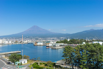 Mount Fuji of Tagonoura Port,Shizuoka Japan