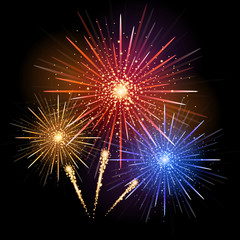 Obraz premium Vector holiday firework