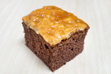 cashew nut with caramel cake