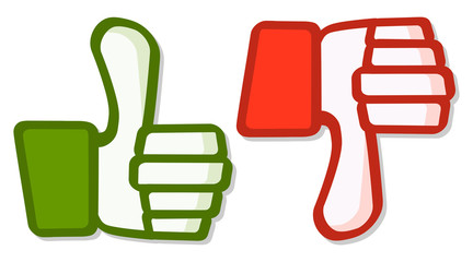 hands like and dislike