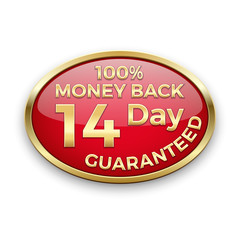 Red money back guarantee button