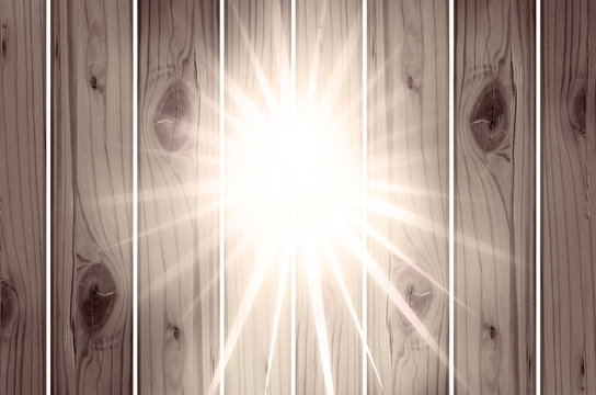 Licht dringt durch Holz