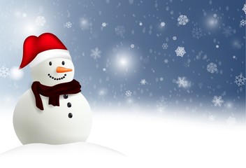 Happy Snowman Christmas background