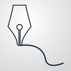 Icono plano trazado sobre fondo degradado