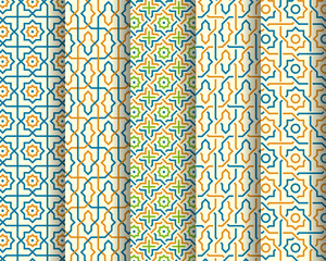 Set of Arabic seamless patterns