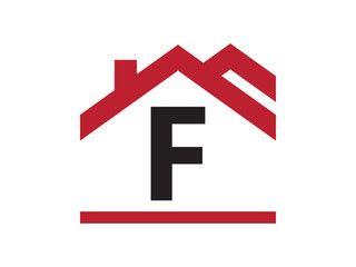 F Letter Real Estate Logo