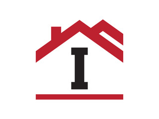 Fototapeta premium I Letter Real Estate Logo