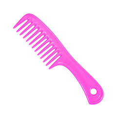 pink comb, isolated