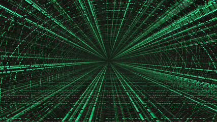 futuristic tunnel green