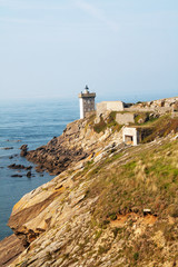 Fototapeta na wymiar Presqu'île et phare de Kermorvan, le Conquet, Finistère, Bretagne, France 