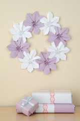 decor ideas wreath origami gifts