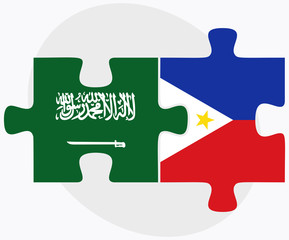 Saudi Arabia and Philippines Flags