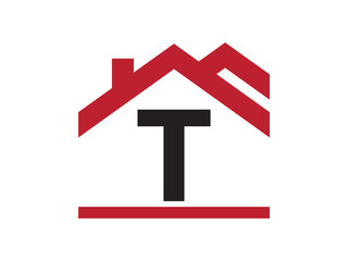 T Letter Real Estate Logo