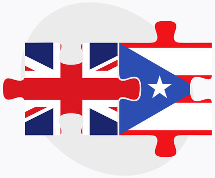United Kingdom and Puerto Rico Flags