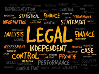 LEGAL word cloud, business concept