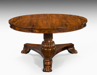 Round table rosewood tilt top English antique vintage