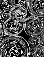 Fototapeta na wymiar Swirling hand drawn of various black and white background. Vector