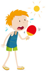 Boy standing in the sun