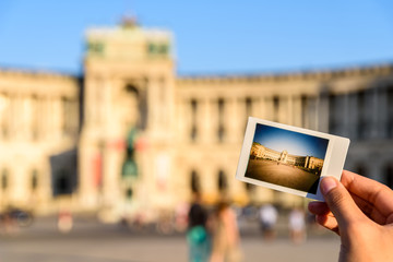 Fototapeta premium Instant Photo Of Hofburg Palace In Vienna