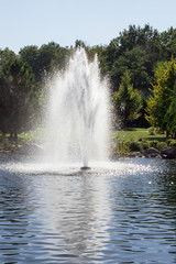 Fountain on the lake