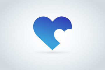 Heart icon vector logo