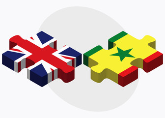 United Kingdom and Senegal Flags