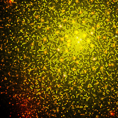 Gold sparkle glitter sequins mosaic background.