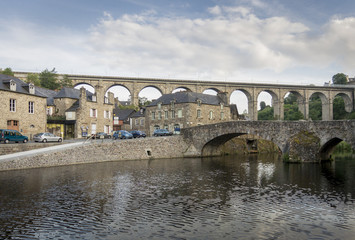Fototapeta premium Viaduct and bridge at Dinan, Brittany, France
