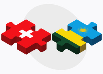 Switzerland and Rwanda Flags