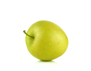  yellow golden apple isolated on white background