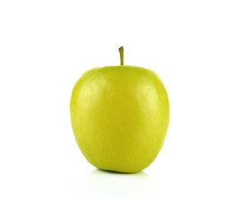  yellow golden apple isolated on white background