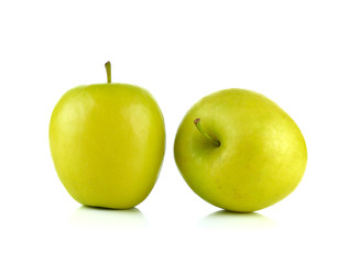  yellow golden apple isolated on white background