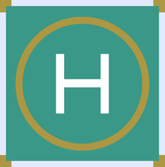 Obraz premium Large hellipad in green