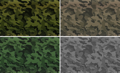 Camouflage pattern with military theme