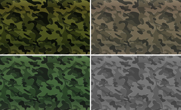 Camouflage pattern with military theme