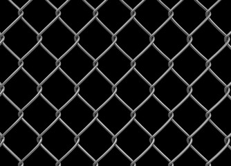 Naklejka premium Chainlink fence. Image with clipping path