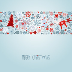 Merry Christmas. Blue Christmas vector elements.  - 94643192