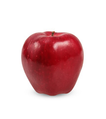 Ripe red apple. Isolated on a white background.