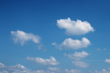 White clouds in blue sky