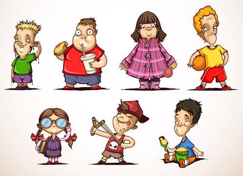 Little children in different situations