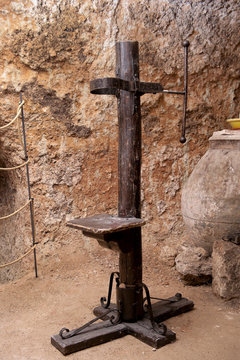 Instrument of execution for death row, created in the Middle Ages in Spain, and repealed in the seventies